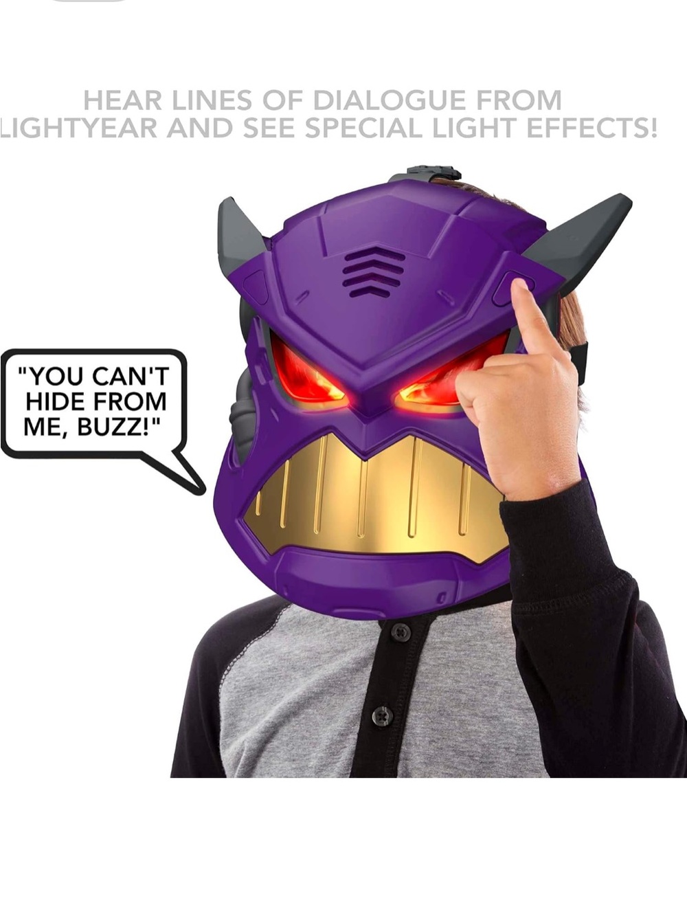Toy Story cosplay mask Zurg Purple Robot Mask for Kids with Light-Up Eyes